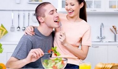 La comida aumenta la efectividad masculina